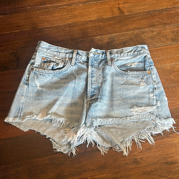 AGOLDE Denim Cutoff Shorts - Picture 1 of 4